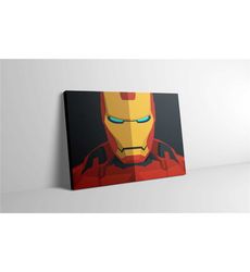 minimalistic iron man marvel avengers canvas print wall