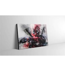 deadpool watercolor canvas print - deadpool wall art