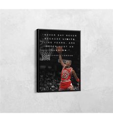 michael jordan motivation artwork,canvas wall art,custom canvas,basketball readyto