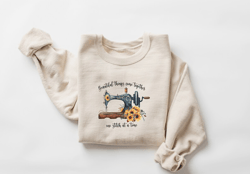 sunflower sewing machine sweatshirt, sewing lover sweater, beautiful things come together, quilting crafter tee, flower