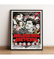 inglourious basterds poster, brad pitt wall art, quentin