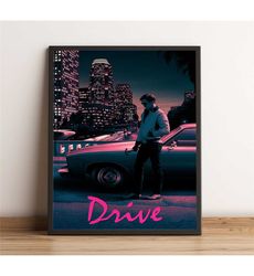 drive poster, ryan gosling wall art, bryan cranston