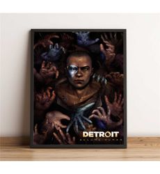 detroit become human poster, markus wall art, game