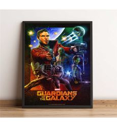 guardians of the galaxy poster, chris pratt wall