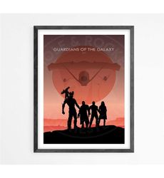 guardians of the galaxy movie poster print, marvel,
