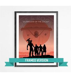 guardians of the galaxy framed movie print, wall