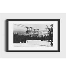 vintage mt. hood ski photo print - digital