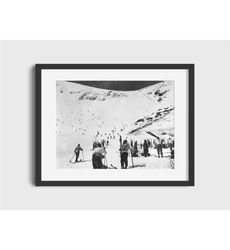 vintage tuckerman ravine ski photo print - digital