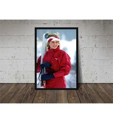 vintage princess diana ski photo print - digital