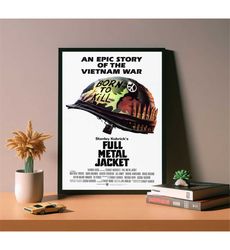 full metal jacket movie poster, high quality canvas