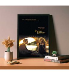 before sunset movie poster, high quality canvas poster,