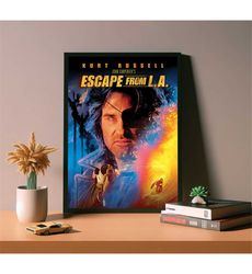 escape from l.a. movie poster, high quality canvas