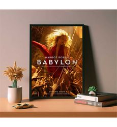 babylon movie poster, high quality canvas poster, babylon