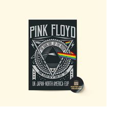 pink floyd retro band poster / room decor / music decor / music gifts / pink floyd album poster