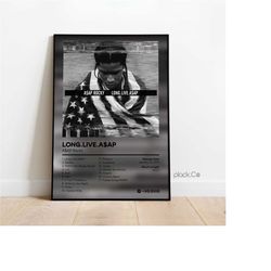 asap rocky - long live asap - custom album poster - hip hop wall art - custom album cover - asap rocky poster - custom m