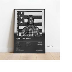 asap rocky - live love asap - custom album poster - hip hop wall art - custom album cover - asap rocky poster - custom m