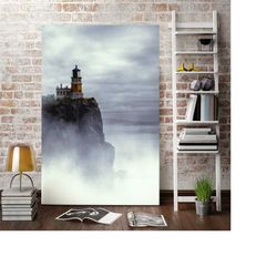 split rock lighthouse canvas print - split rock lighthouse living room wall art - split rock lighthouse print - split ro