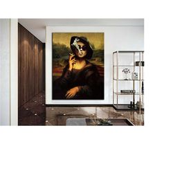 marla lisa canvas print - mona lisa wall art - marla lisa canvas art - marla lisa home decor gift - mona lisa (fight clu