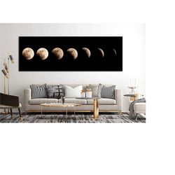 moon canvas print - moon phases wall art - moon phases wall decor - moon canvas art - moon phases canvas decor - moon ho