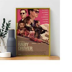 baby driver movie poster - high quality canvas art print - room decoration - gift art poster