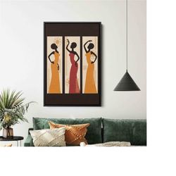 african wall art | abstract african art | canvas wall art | african women colorful abstract