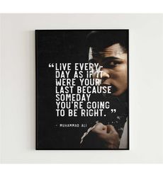 muhammad ali poster man cave boxing gift for