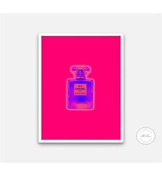 perfume bottle digital print, luxury designer wall art,