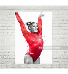 sport poster, canvas, gymnastics print, sports wall art,
