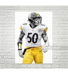 ryan shazier pittsburgh poster, canvas, football print, sports