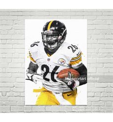 le'veon bell pittsburgh poster, canvas, football print, sports