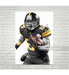 antonio brown pittsburgh poster, canvas, football print, sports