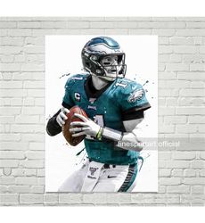 carson wentz philadelphia poster, canvas, football print, sports