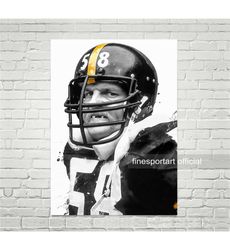 jack lambert pittsburgh poster, canvas, football print, sports