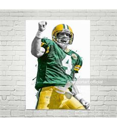 brett favre green bay poster, canvas, football print,