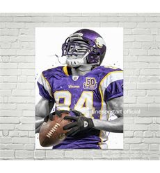 randy moss minnesota poster, canvas, football print, sports