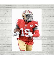 deebo samuel san francisco poster, canvas, football print,