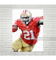 frank gore san francisco poster, canvas, football print,