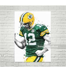 aaron rodgers poster, canvas, football print, sports wall