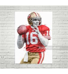 joe montana san francisco poster, canvas, football print,