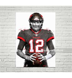 tom tampa poster, canvas, football print, sports wall