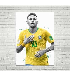 brazil national team poster, canvas, football print, soccer