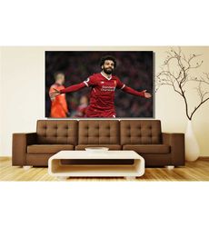 mohamed salah canvas wall art, sports paintings, sports