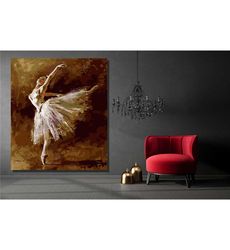 ballerina canvas wall art, ballerina wall decor, dance