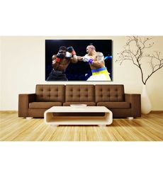 anthony joshua vs. oleksandr usyk canvas poster boxing