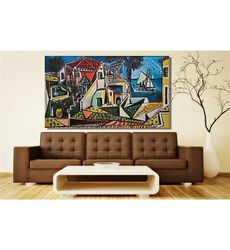 pablo picasso - mediterranean landscape canvas wall art,