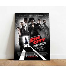 sin city poster, canvas wall art, rolled canvas