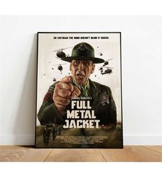 full metal jacket poster, canvas wall art, rolled