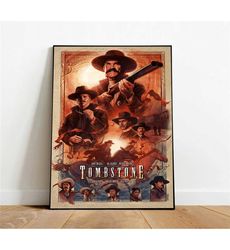 tombstone poster, canvas wall art, rolled canvas print,