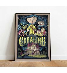 coraline poster, canvas wall art, rolled canvas print,