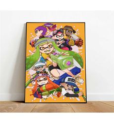 splatoon poster, canvas wall art, rolled canvas print,